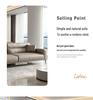 Italian Minimalist Luxury High Back Genuine Leather Sofa - Double Seater