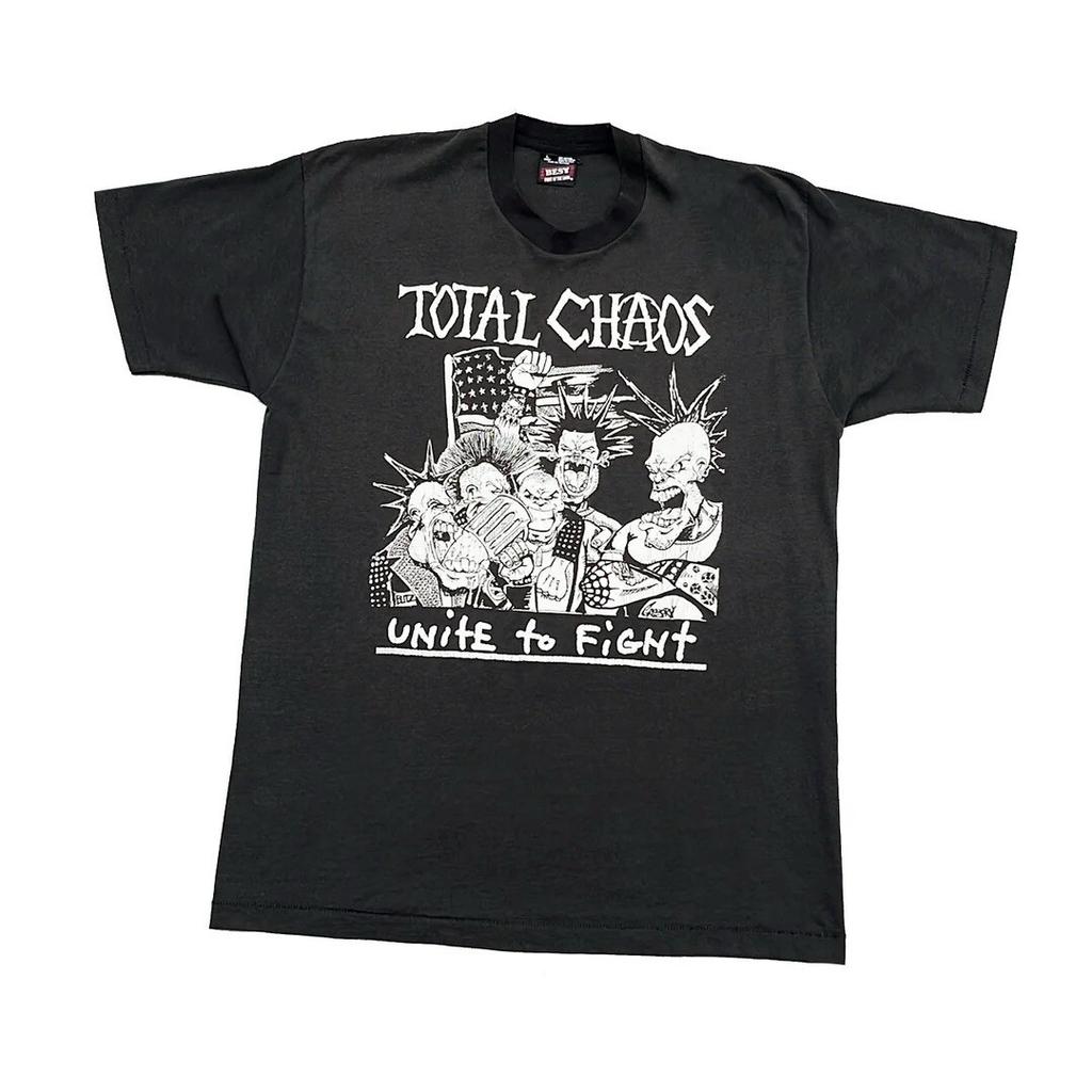 Total Chaos 1995 90s Vintage Unite To Fight USA Made Band Concert Unisex T-Shirt