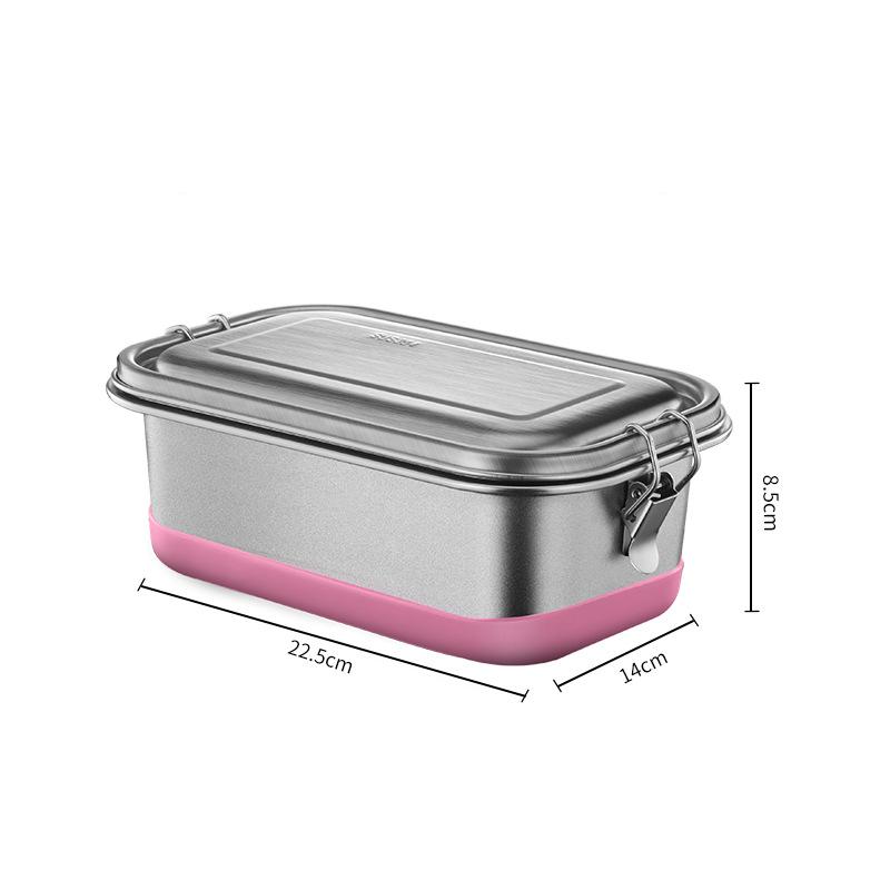 Stainless Steel Double Layer Lunch Box with Compartments Sealed Insulated Bento Food Storage Boxes Container Kitchen Tableware