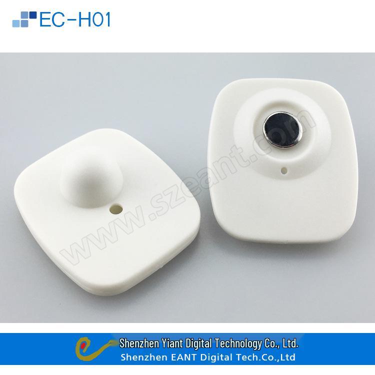 8.2MHz Black Small Square Anti-theft RF Tag for Clothing Stores