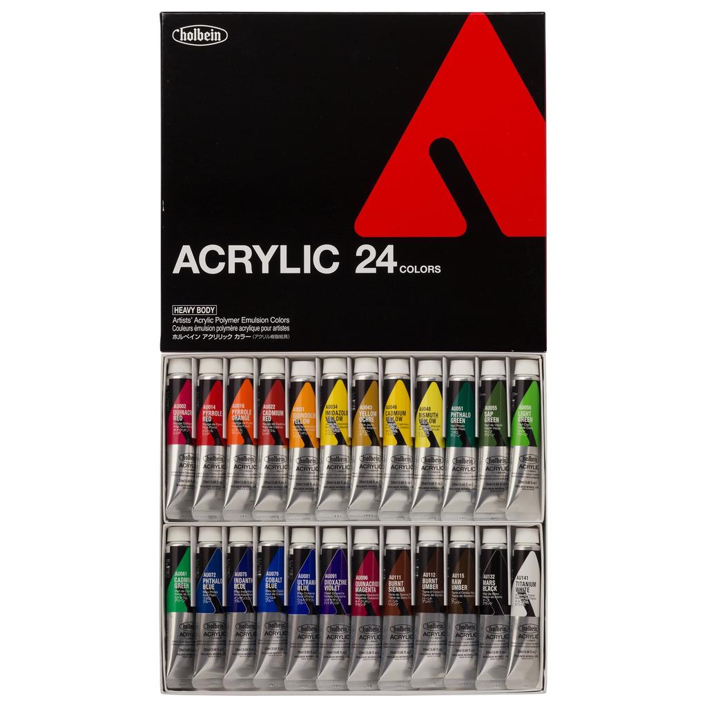 Holbein Acrylic Color AU995 20ml 24 Color Set 16995 [Heavy Body]