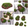Artificial Grass Wood Fake Rock Blocks Micro Landscape Simulation Stones Green Moss Stone