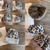 Вязаная шапка с леопардовым принтом для женщин Осень Зима Личный стиль Дышащая и теплая