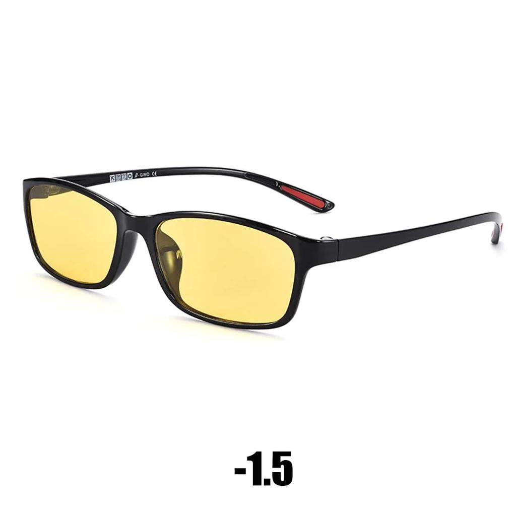 Винтажные женские мужские антибликовые очки для вождения ночного видения с ультралегкой квадратной оправой для очков с близорукостью в стиле ретро до 4,0