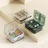 Plastic Double-Layer Pill Box Sealed Pill Organizer Multifunctional Medicine Storage Box for Home
