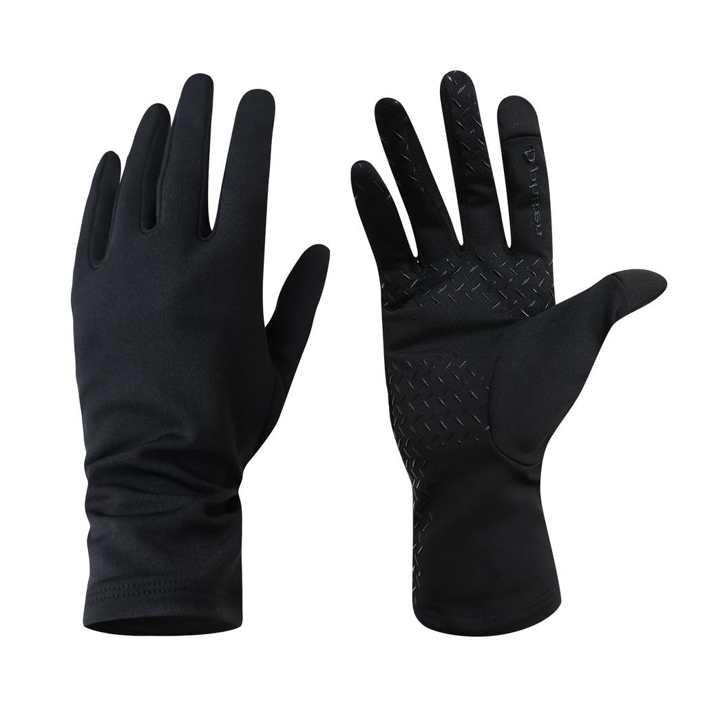 Phiten Перчатки Running Cold Brushed Track and Winter Smartphone Touch Panel, черные, мужские, женские, унисекс, перчатки для осени и зимы, защита, подкладка,