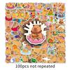 100 Capybara Cartoon Stickers Cute Animal Kapibala Guka Decorative Water Cup Mobile Phone Small Mochi Stickers