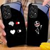 Танцующий Скелет Для Samsung Galaxy S10 S20 Plus S21 FE S22 S23 S24 FE S25 Ultra Черный Чехол для Телефона из Закаленного Стекла Жесткий Чехол
