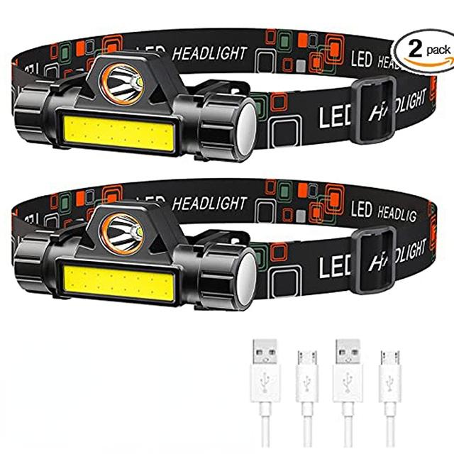 COB+LED Headlamp New Arrival Camping Headlight Outdoor Waterproof Head Lamp Super Bright Mini Head Flashlight