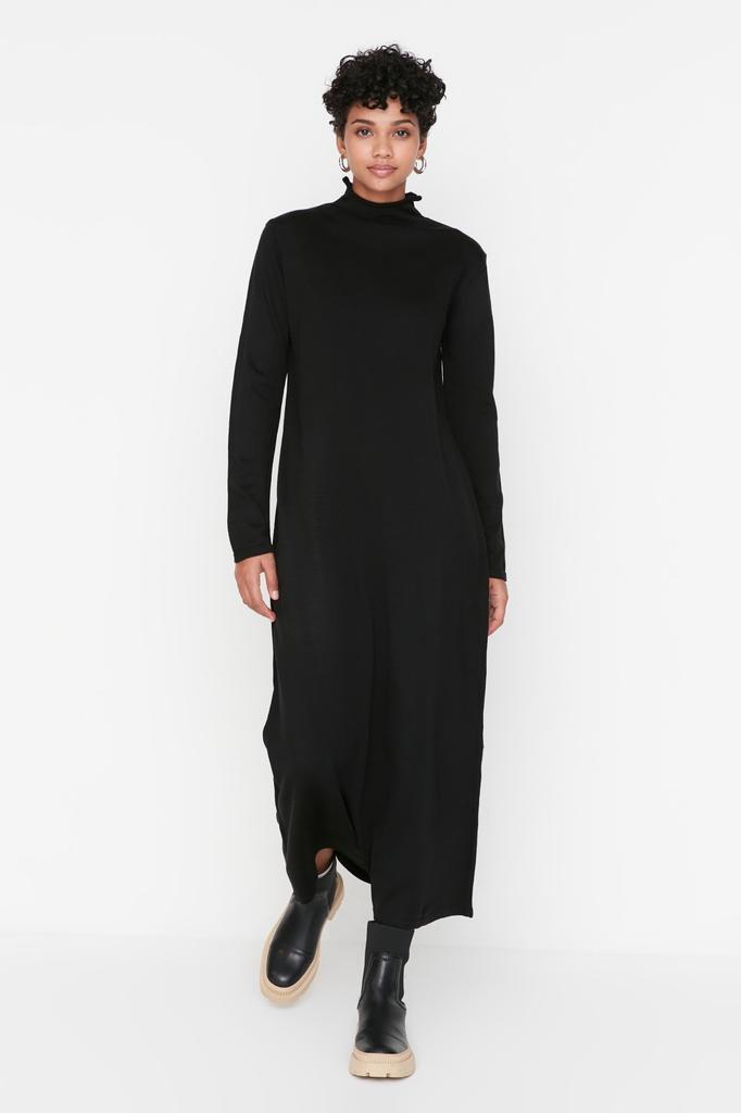 Women's Hijab Dress New Season Fashion Camel Turtleneck Knitwear Dress