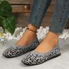 Fashion 2024 Leopard Print Flats Shoes Women Slip On Breathable Mesh Casual Sneaker Woman Comfort Non Slip Walking Shoes 43