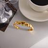 Yori Heart-shaped Gradient Open Bracelet Bangle Women Stylish Summer Jewelry Gift Waterproof New