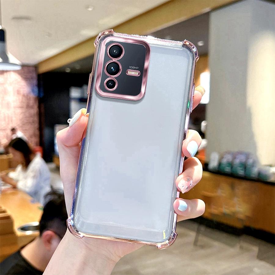 Ударопрочный чехол для объектива для Vivo V21 5G V23 V23e V25 Pro V27 V27e V29 V50 Lite V30 V40 SE V25e V29e V30e Покрытие Силиконовый ТПУ Чехол