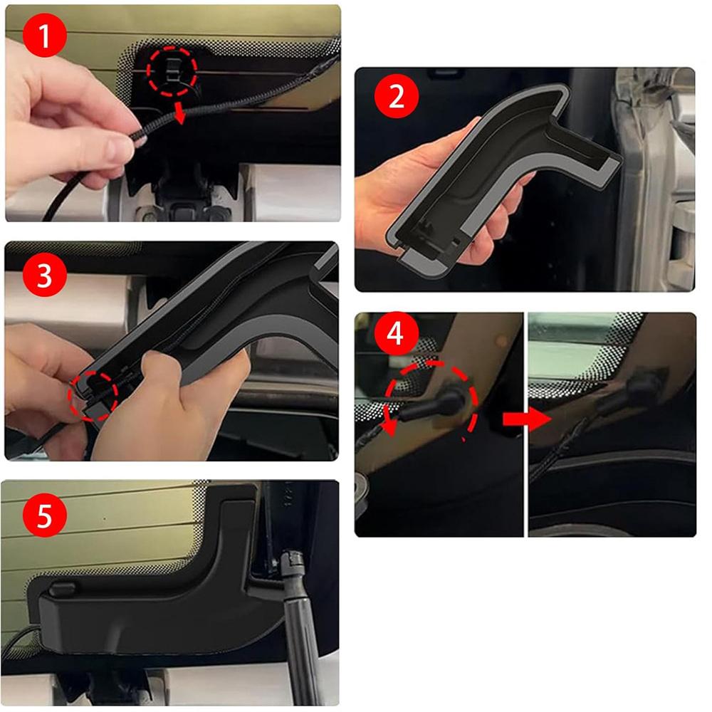 2x Rear Defogger Cable Cover Accessories For Jeep Wrangler JL Wrangler 2018-2024