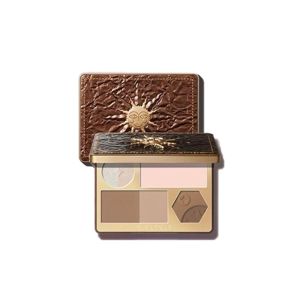 girlcult Палетка для лица 01 Rosewood - Универсальная K-Beauty палетка с румянами, хайлайтером и контурингом