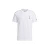 Adidas T Shirts Men's White Crew Neck Moderate Straight Fit IU1264