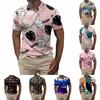 Men's Summer Hawaii Printed Golf Shirt Botton Short Sleeve Top Men's Casual Fashion Shirt