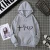 European and American Hot Casual Versatile Letters Loose Hooded Trendy Women's Clothing