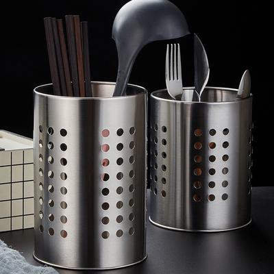 Компактный держатель для кухонных принадлежностей из нержавеющей стали с дренажным отверстием