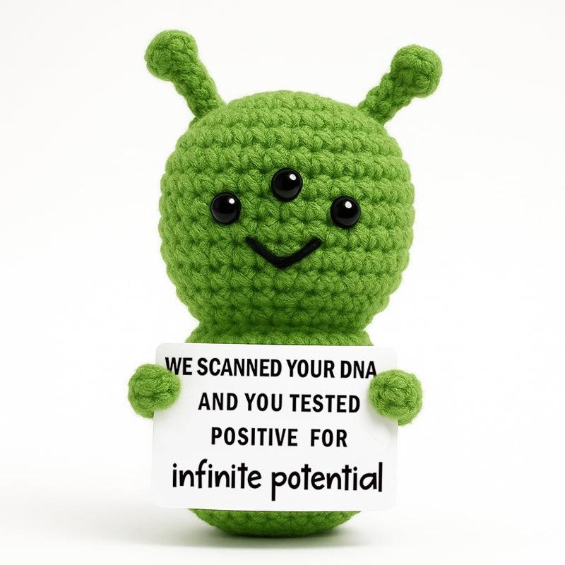 Funny Crochet Avocado Handmade Ornaments Emotional Support With Card Desktop Ornament Handmade Knitte Avocado Gift Home Decor
