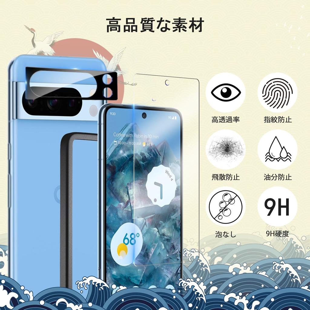 Google Pixel 8 Pro Film 2 Pieces Camera Film 2 Pieces Authentication Frame Google Pixel 8 Pro Glass Film от Asahi Glass Google Pixel 8 Pro Protective