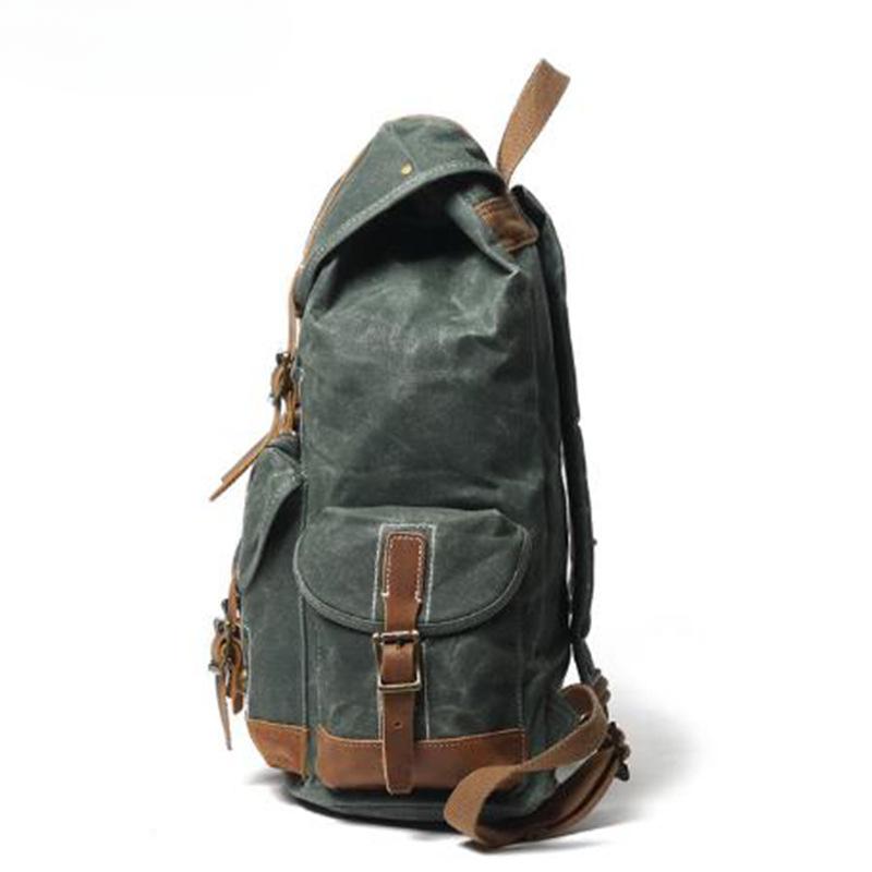 Рюкзак холщовый мужской и женский походный спортивный рюкзак для путешествий студенческая сумка