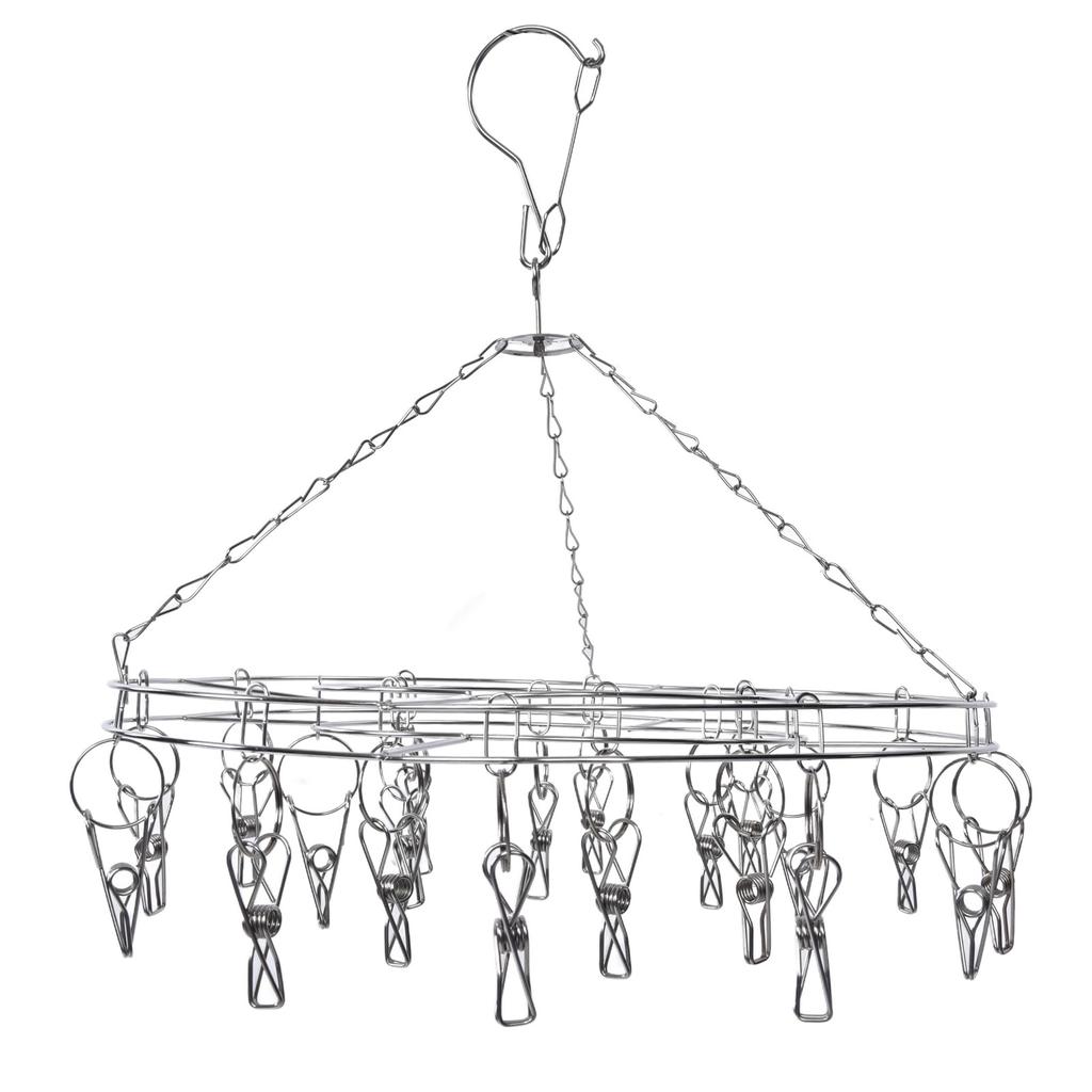 20 Clip Socks Rack Underwear Drying Hanger Stainless Steel Clothes Hanger Multifunctional Laundry