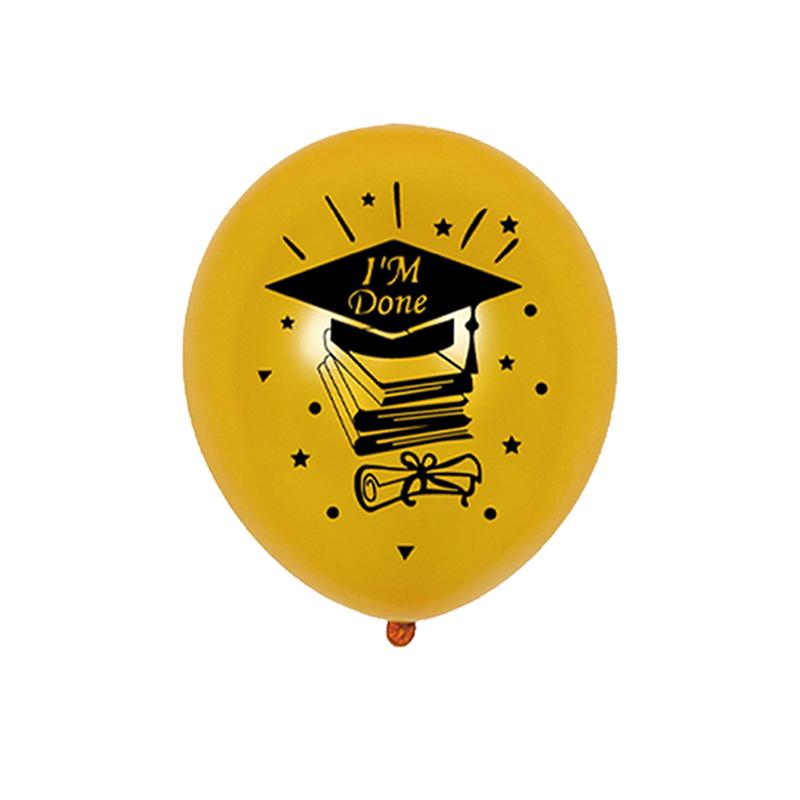20 шт. Украшения С Днем Выпуска Черно-золотой шар с конфетти Для поздравления Школьный Выпускной вечер в колледже Подарок выпускнику
