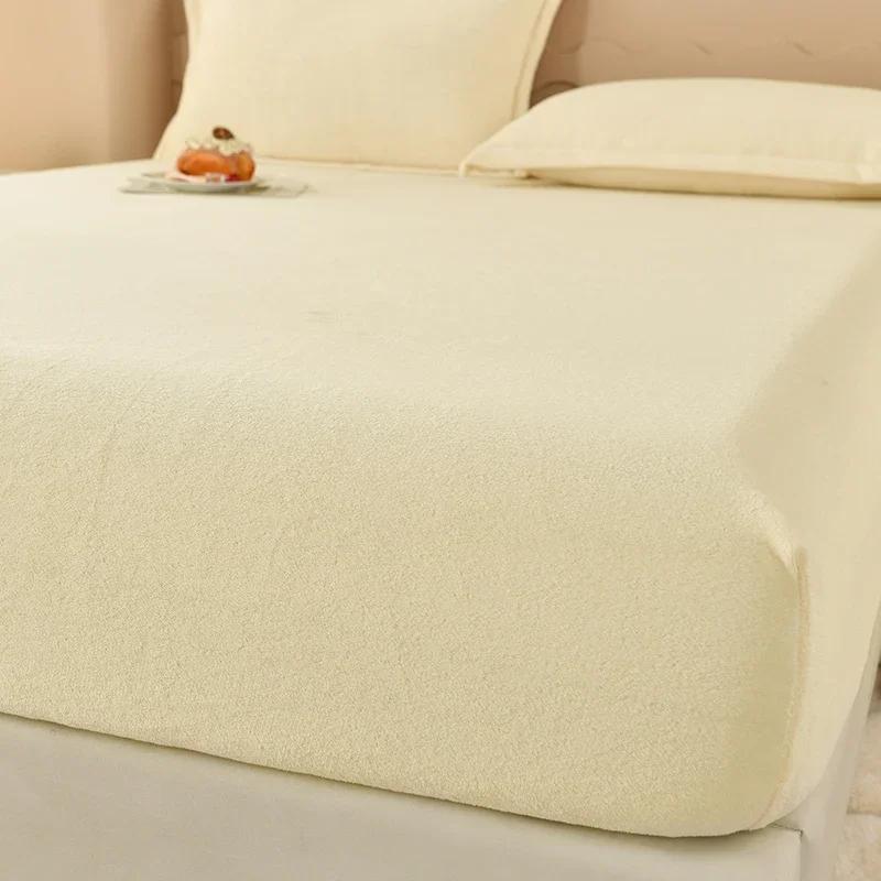 Зимняя теплая простыня со звездами, фланелевая флисовая простыня для двуспальной кровати размера Queen/King, универсальный наматрасник180