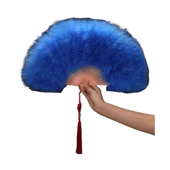 Винтажный складной веер из перьев, ручной веер для свадебной вечеринки, переносной летний веер, украшение для танцевального представления, аксессуары для вечеринок