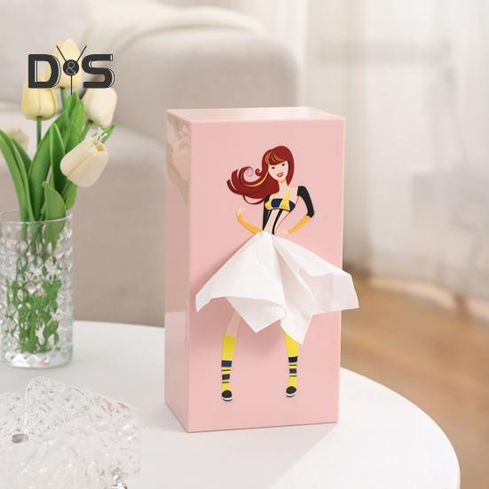 Face Towel Container Storage Box Large Capacity Dustproof Desktop/Wall-Mounted Tissue Storage Bin Paper Dispenser Decoration