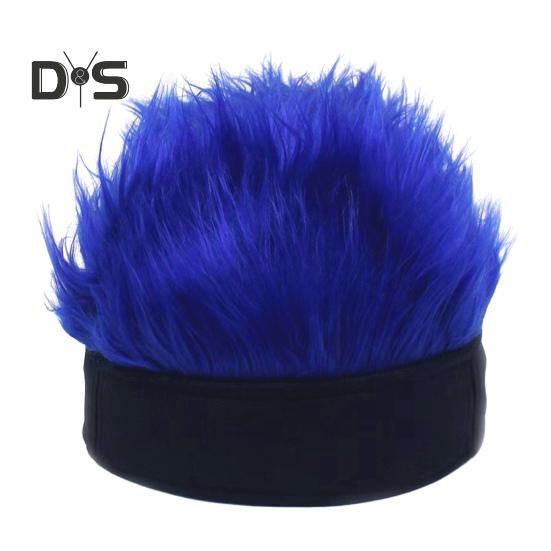 Новинка, козырек из искусственных волос для мужчин, регулируемая шляпа с шипами для парика с острыми короткими волосами, уличная хип-хоп-шляпа для фестивалей, вечеринок