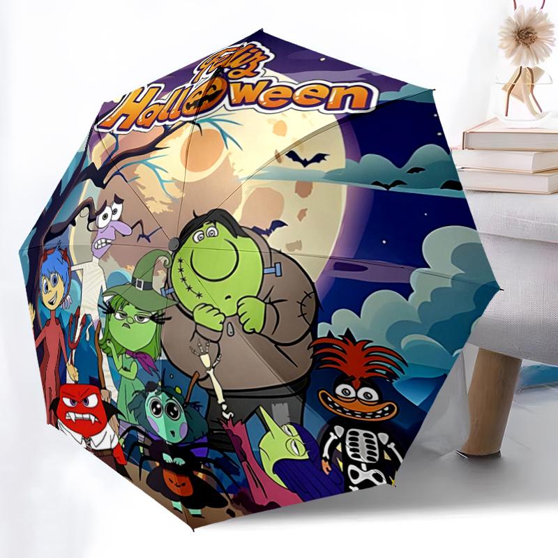 1pc Halloween Costume Party Favor Umbrella - Automatic Open Close Outdoor Umbrella with Foldable Design, Iron Frame, Suitable for Fans, Trav