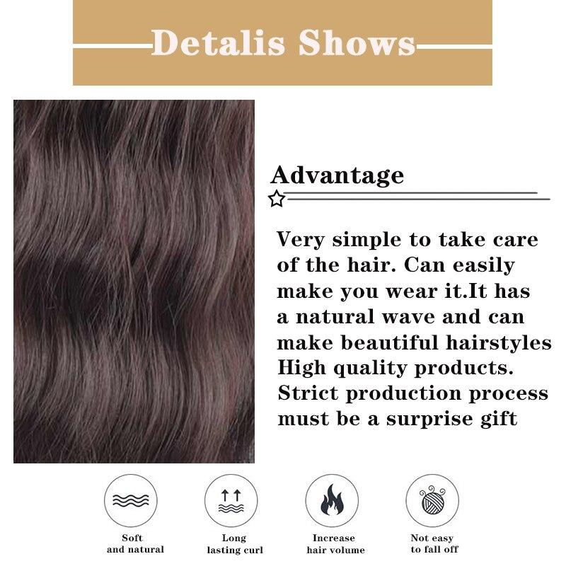 LUPU Синтетические волосы с челкой, натуральные накладные заколки для волос для наращивания волос, женские черные, коричневые термостойкие волокна