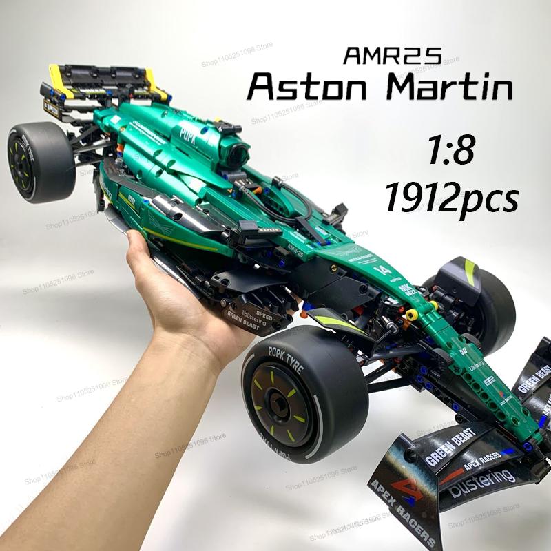 MK6022 1912 ШТ 1:8 Новых Техник Мартин Арамко AMR25 Строительные Блоки MOC Модель Автомобиля F1 для Самостоятельной Сборки Набор Игрушки Подарки для Мальчиков Детей