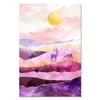 Nordic Style Sunrise Sunset Wall Art Pictures Deer Canvas Painting Mountain Landscape Poster and Print for Interior Home Decor