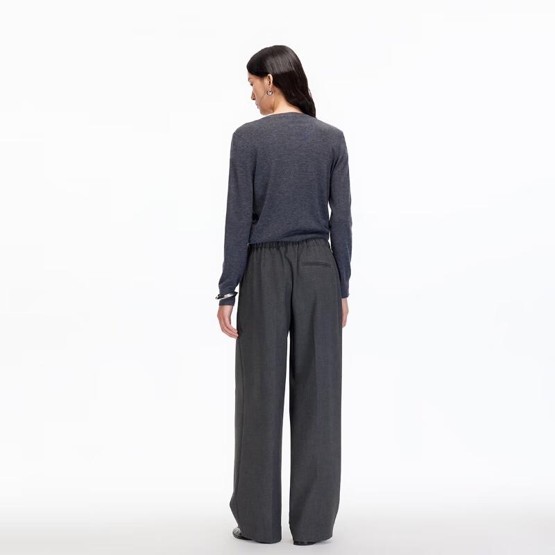 VEROMODA Pleated Elastic Waist Straight-Leg Casual Pants
