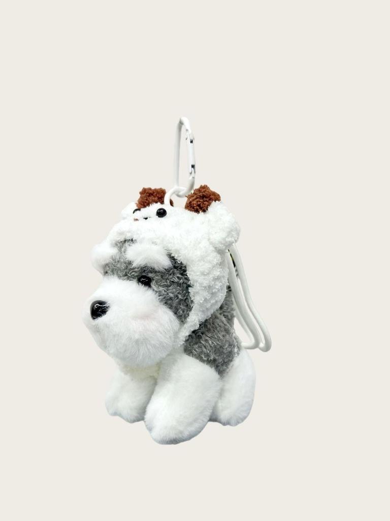 Snow Terrier Plush Keyring Bag Decor Cute Animal Pendant For Teen Gift