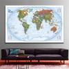 World Map Large Poster Prints Wall Hanging Art Vinyl and Non-woven Fabric Background Cloth Wall Decor