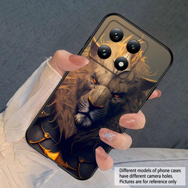 Светящаяся голова льва для Xiaomi 11T 11 Ultra 12 12T Pro 14 15 13 Lite Mi Poco M4 5 M7 5G X4 X5 M6 C75 Pro X6 4G мягкий чехол для телефона