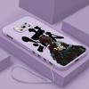 Demon Slayer Cute For POCO M5S M4 M3 C55 C50 C40 C3 X5 X4 X3 X2 F5 F4 F3 Pro GT NFC Liquid Left Rope Phone Case