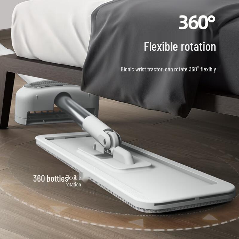 Yixi Hands-Free Flat Mop with Folding Bucket
