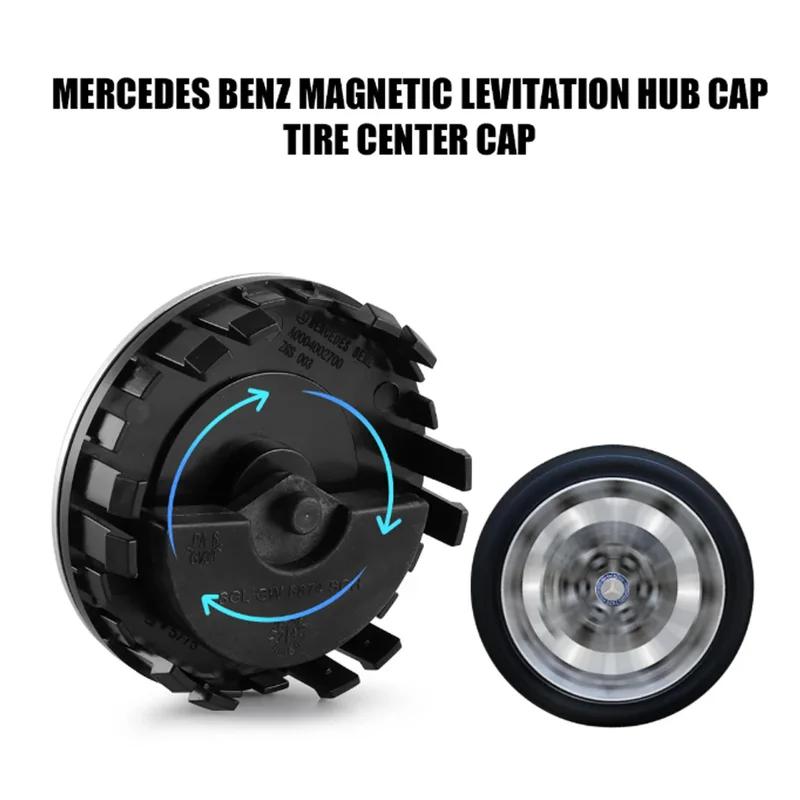4pcs 75mm Floating car Wheel Center Caps emblem for Mercedes Benz AMG black/silver hub cover wheel parts auto accessories