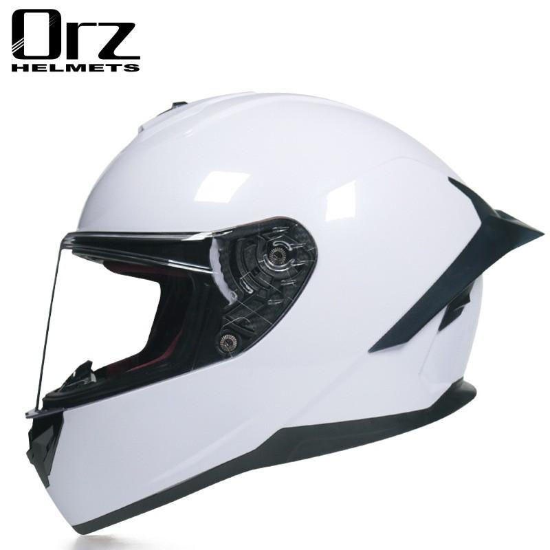 Full Face Motorcycle Helmet Men Women Winter Riding ABS Dual Visor Bluetooth Compatible Sport With Rear Wing