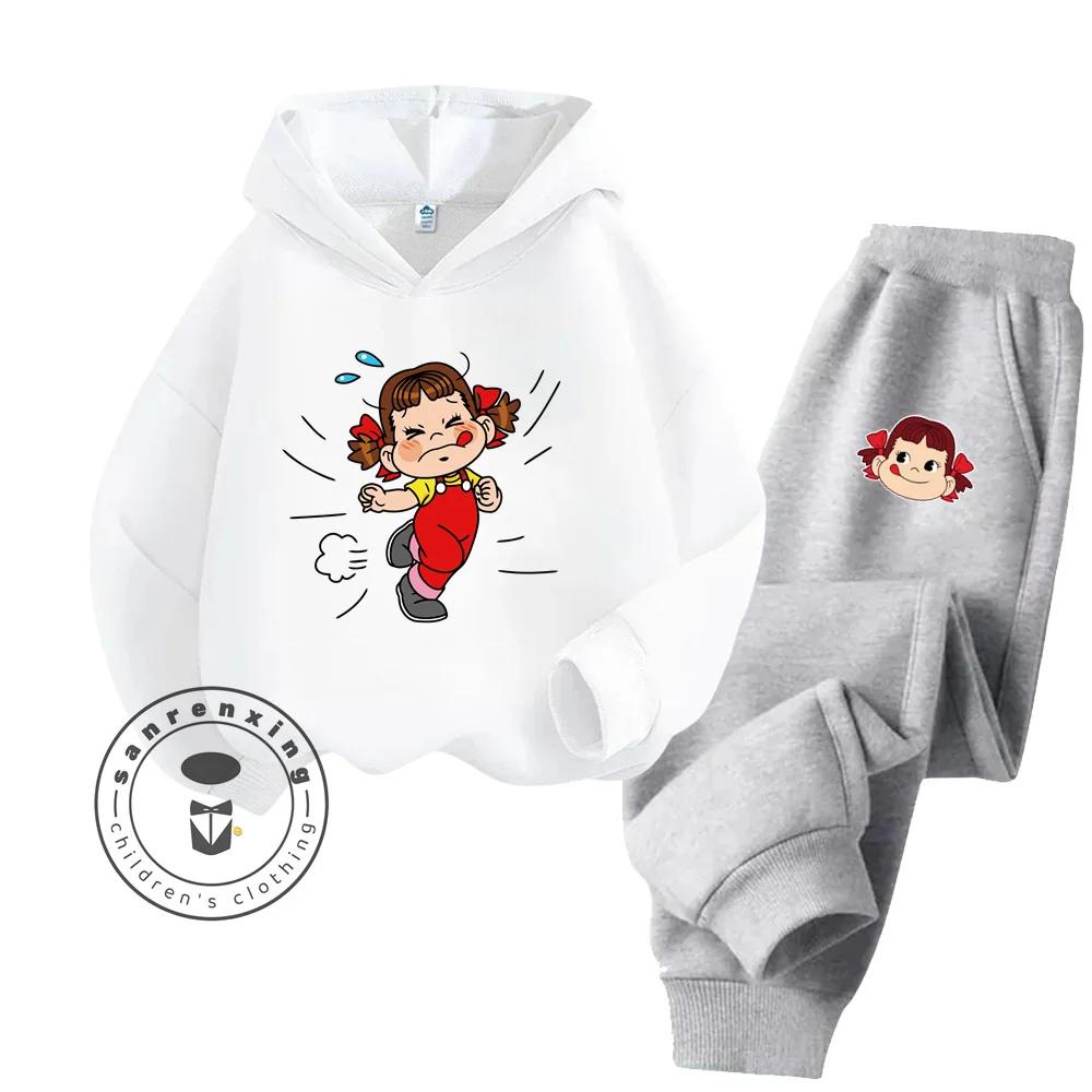 2025 Fujiya Cartoon Персонализированная одежда Super Kawaii Fujiya: Милый и дешевый комплект с капюшоном для детского отдыха дома и для развлечения