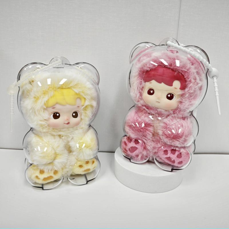 Коллекция эмалевых плюшевых брелоков Hacipupu в виде мармеладных мишек с защитным пылезащитным чехлом, милый аксессуар с персонажем, подарок