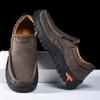 Мужская повседневная обувь ручной работы из кожи, формальные мужские лоферы, мокасины, нескользящие слипоны, балетки, уличная мужская обувь для хайкинга, трекинговая обувь