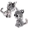 Cute Little Cat Brooches Pin Antique Silver Plated Coat Shirt Clips