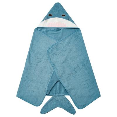 Детское полотенце Акула, BLAVINGAD Towel with Hood Shark-shaped/Blue-grey,