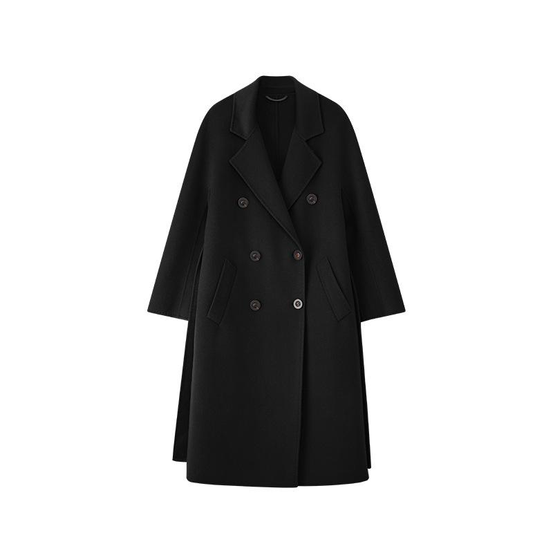 M 801 reversible cashmere coat for women, autumn and winter elegant cocoon-shaped wool jacket, Suli alpaca fleece
